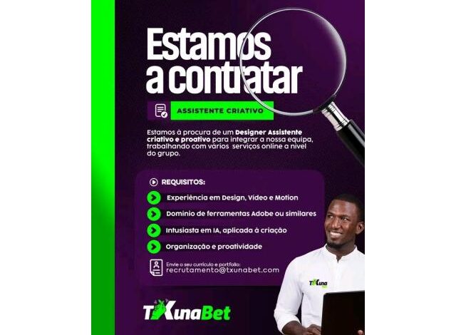 Vaga para assistente criativo mais vagas