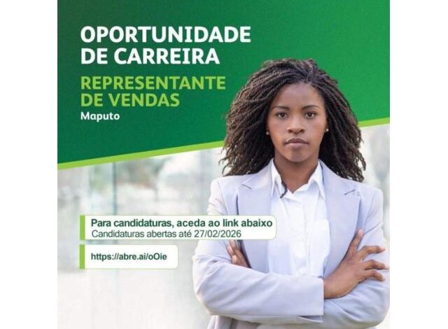 Vaga para representante de vendas