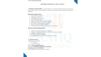 Vaga – motorista particular mais vagas