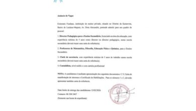 Vagas de emprego externato fundane