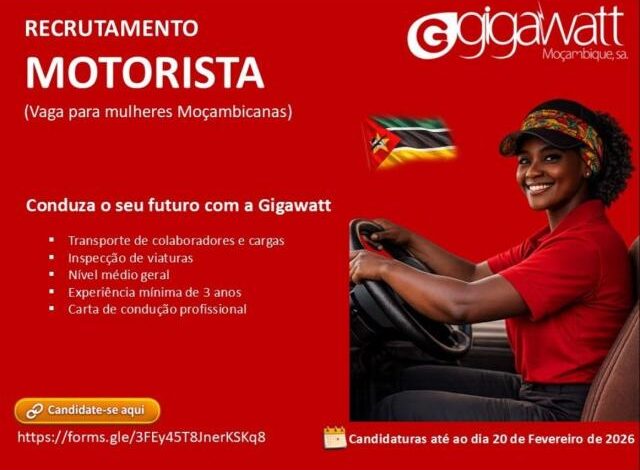 Vaga para (01) motoristas femenina