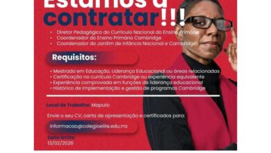 Vaga para (03) direcção e coordenação