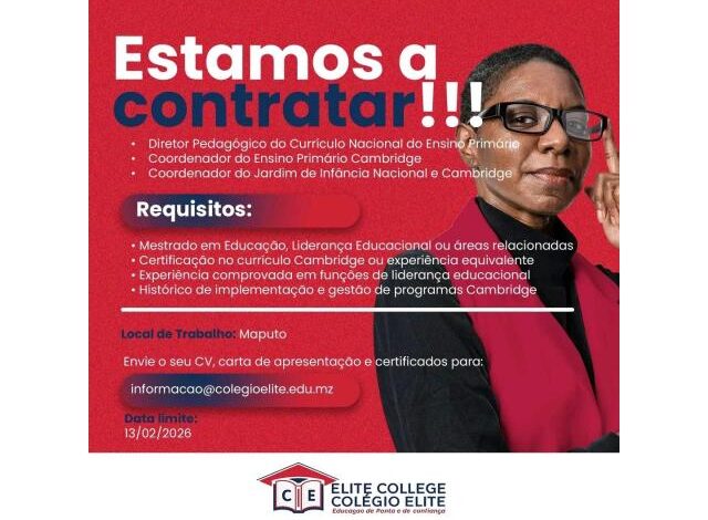 Vaga para (03) direcção e coordenação