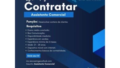 Vaga para assistente comercial/vendas mais vagas