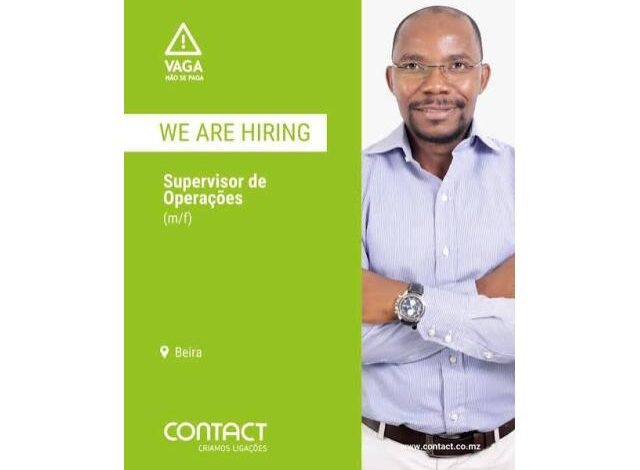 Vaga para supervisor de operações