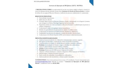 Vaga – assistente de operações de rh (júnior)