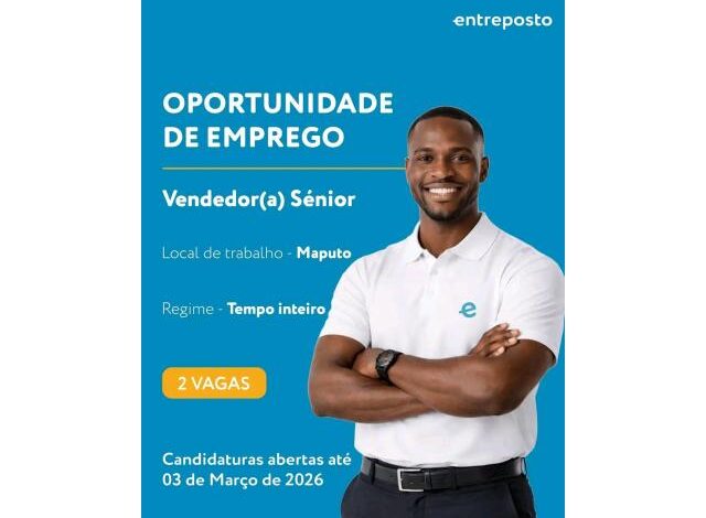 Vagas para (02) vendedores senioers
