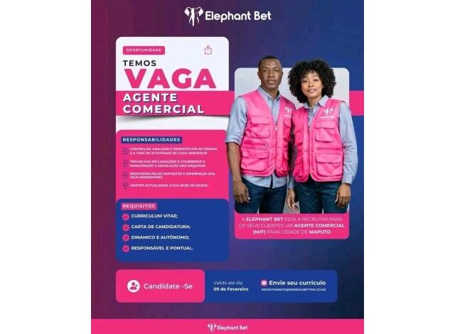 Vagas para agente comercial mais vagas