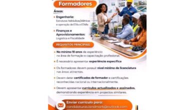 Vagas – formadores para as áreas de engenharia e finanças