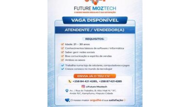 Vaga de emprego para atendente/vendedor(a)